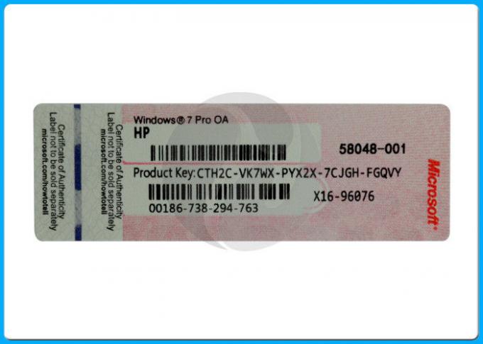 32 조금 64 조금 COA SP1 버전 Windows 컴퓨터 팬을 위한 7개의 제품 키 코드