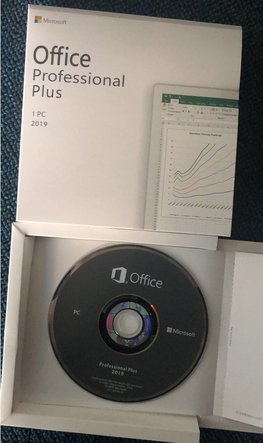 ДВД распространяат Майкрософт Офис 2019 Майкрософт Офис 2019 офиса полного набора коробки профессиональный цифровой ключевой 2019 про плюс ключ