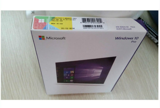 32 64 activation en ligne au détail de la boîte 100% de Windows 10 de bit pro avec l'autocollant de permis de COA